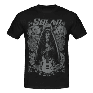 Solar T-Shirt black with grey skull design
